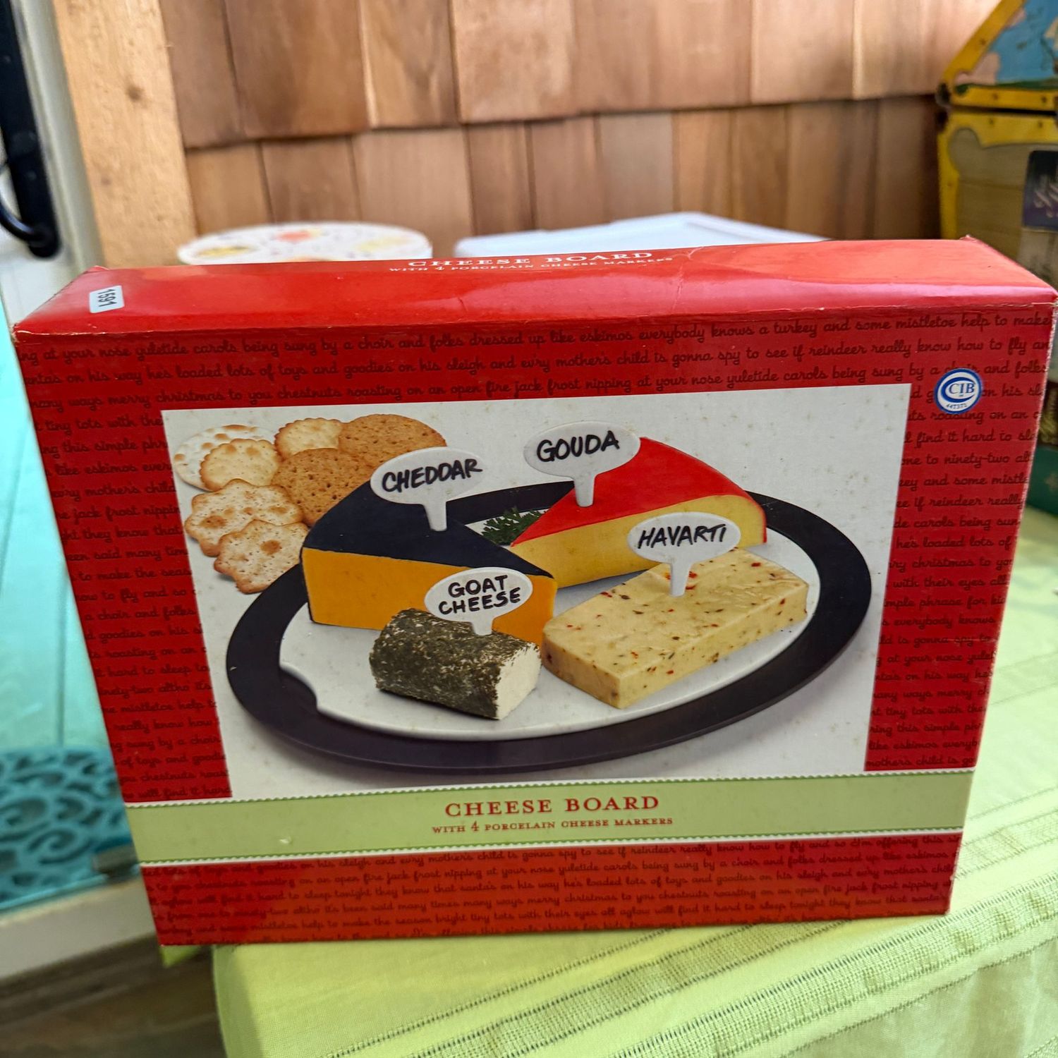 Cheese Board with Cheese Markers, S1591 Cheese Board with Cheese Markers, S1591