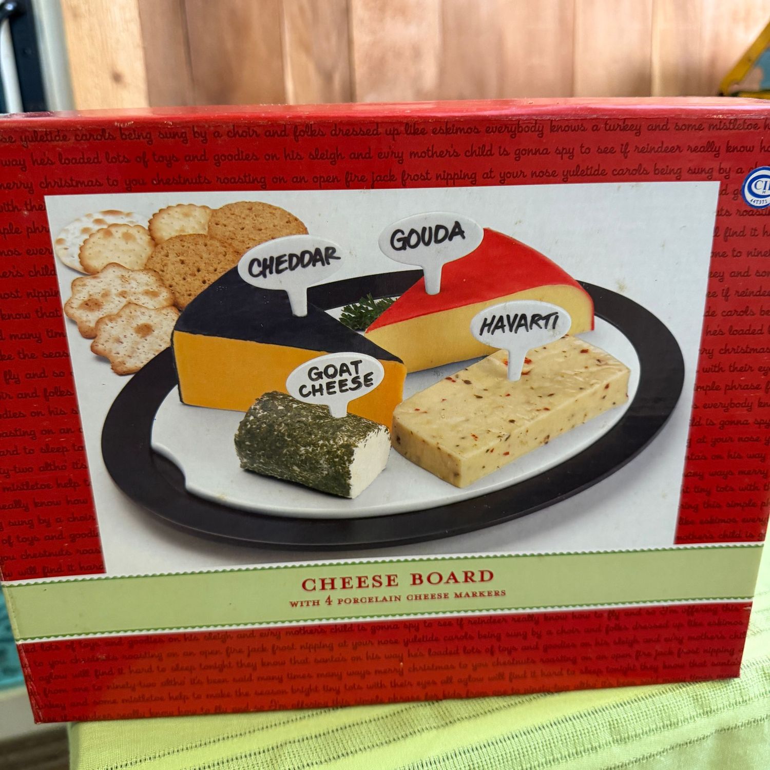 Cheese Board with Cheese Markers, S1590
