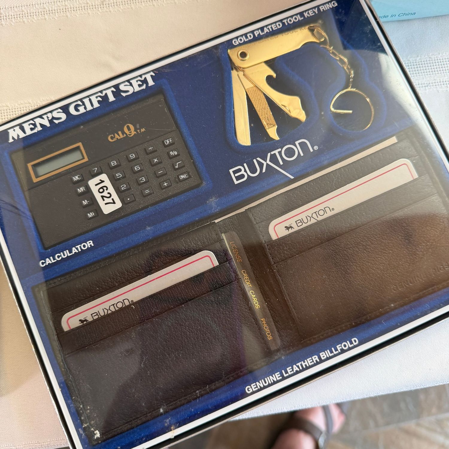 Buxton men's gift set with calculator, key ring, wallet, S1627