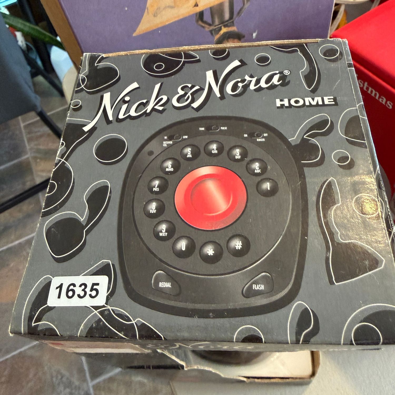 Nick & Nora Home candlestick phone in box, S1635