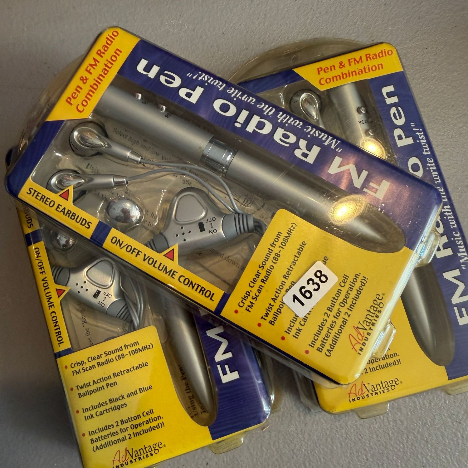 FM Radio pens in package, S1638