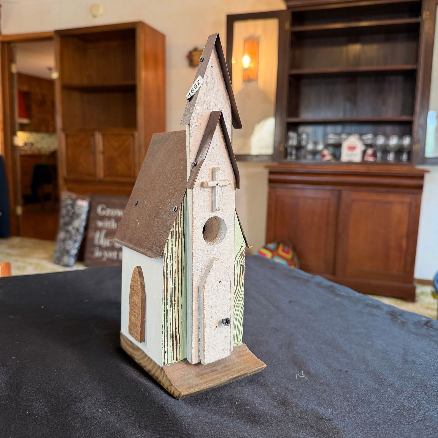 Southern Living at Home church birdhouse, 11"H, S1692