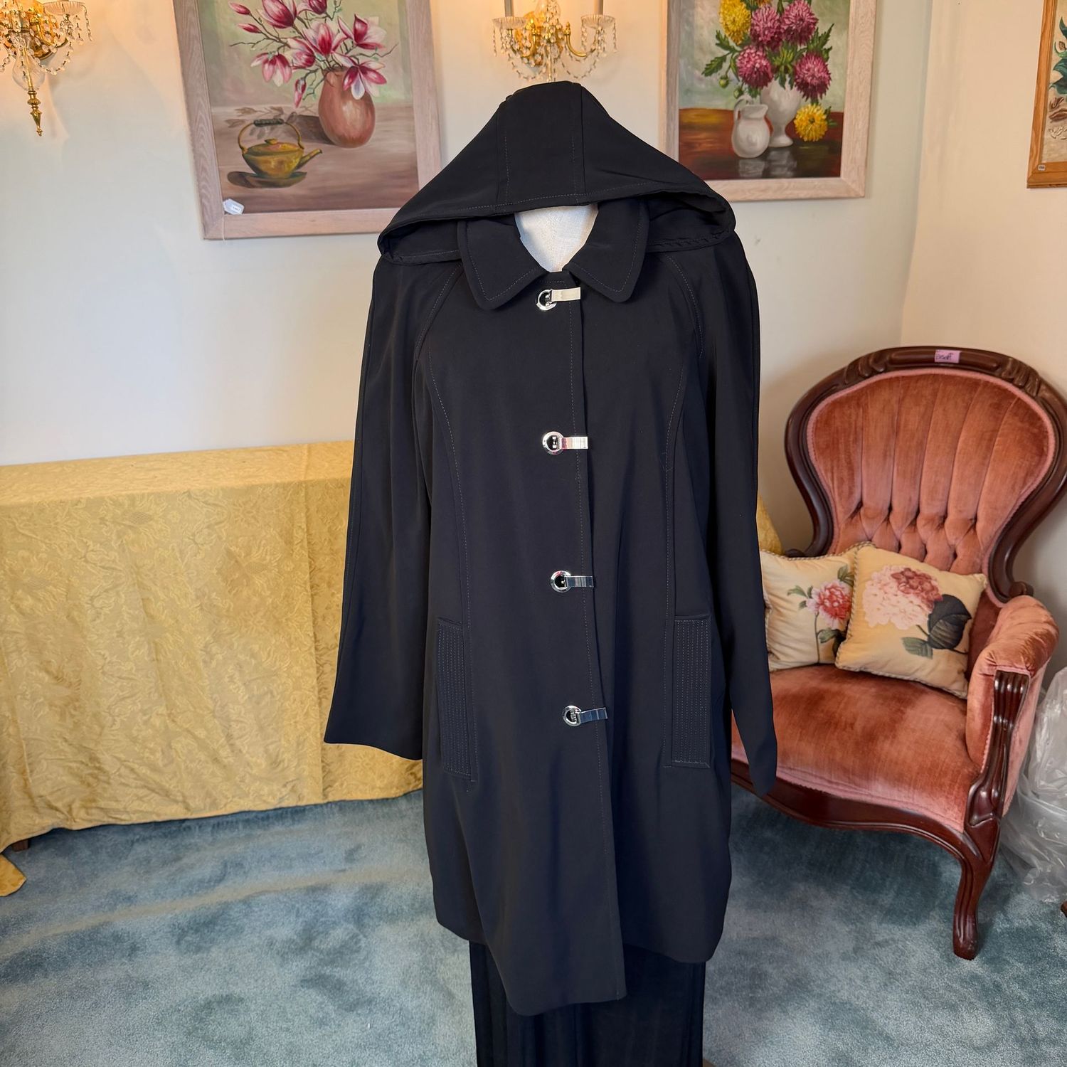 Versatile London Fog XL hooded coat, very pretty, S1800 Versatile London Fog XL hooded coat, very pretty, S1800