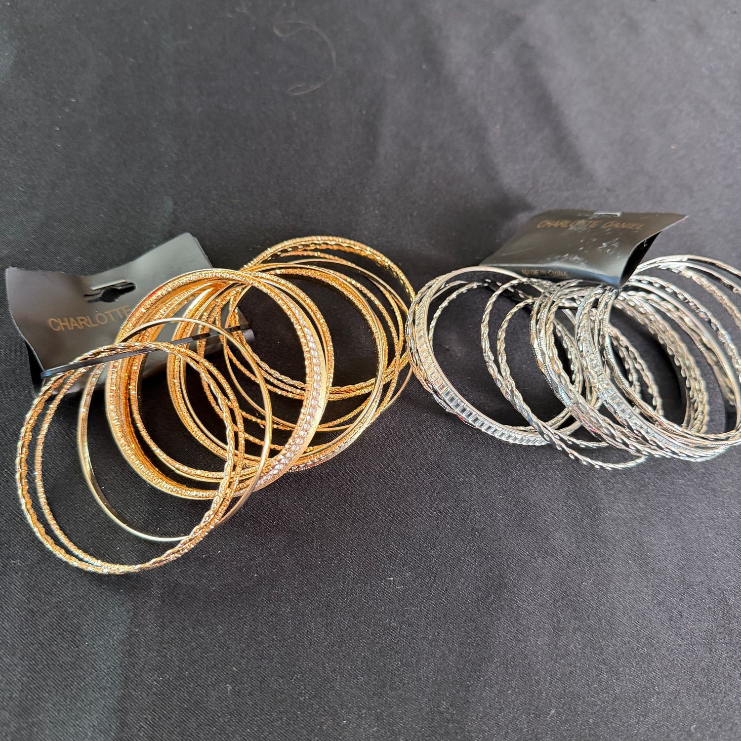 Jewelry Lot R0266 Two sets of Charlotte Daniel bangle bracelets Jewelry Lot R0266 Two sets of Charlotte Daniel bangle bracelets