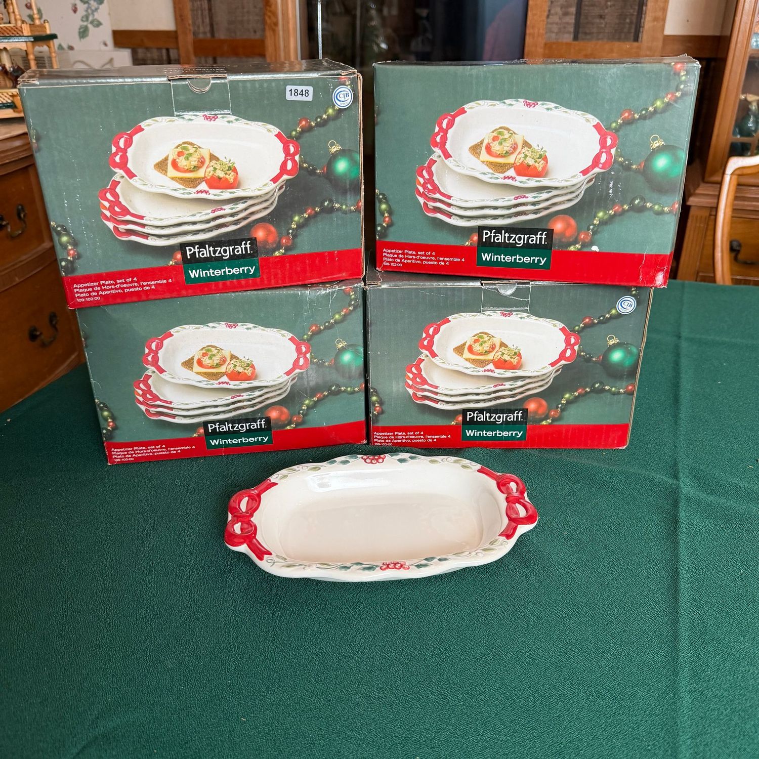 Pfaltzgraff Winterberry appetizer dishes, 4 boxes of 4 (16), S1818 Pfaltzgraff Winterberry appetizer dishes, 4 boxes of 4 (16), S1818