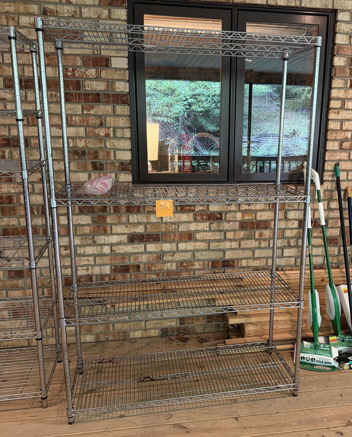 Wire Shelf B, heavy duty, 6ft tall, minor wear, 18 Wire Shelf B, heavy duty, 6ft tall, minor wear, 18" deep, 48"W