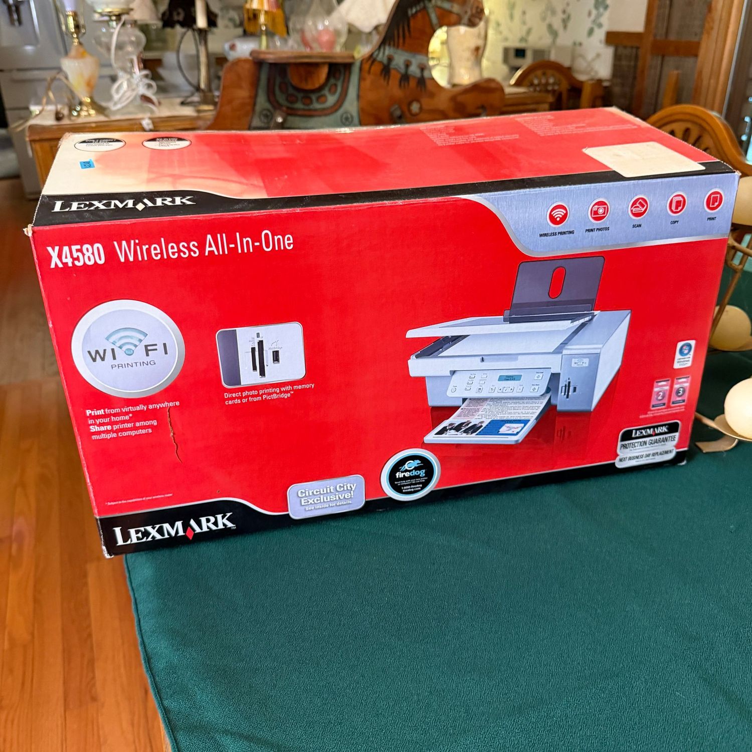 Lexmark Wireless all-in-one printer/scanner, X4580, unused, in box, appears to have all components, B0131 Lexmark Wireless all-in-one printer/scanner, X4580, unused, in box, appears to have all components, B0131