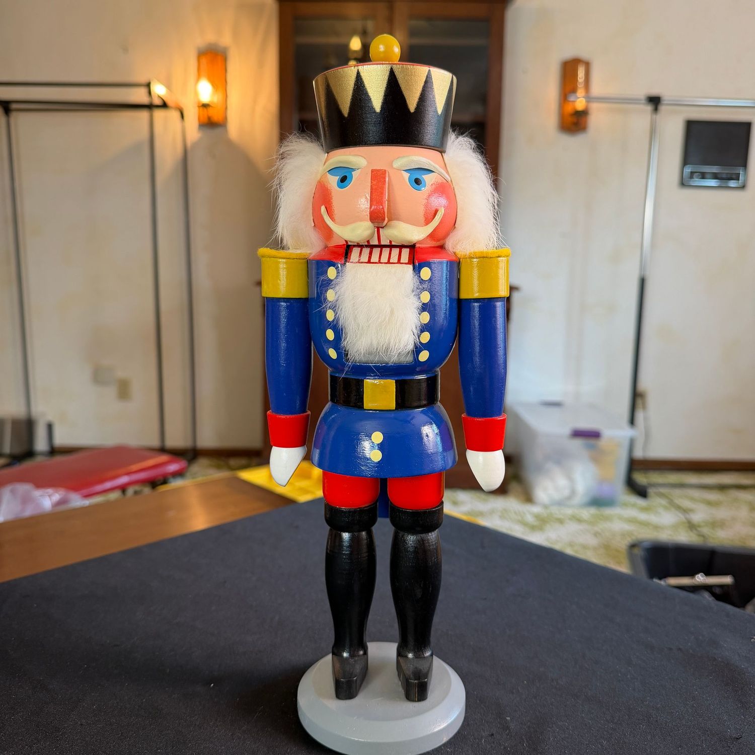 Erzgebirge Nutcracker Traditional Soldier, unmarked, 13 Erzgebirge Nutcracker Traditional Soldier, unmarked, 13"H, B0154
