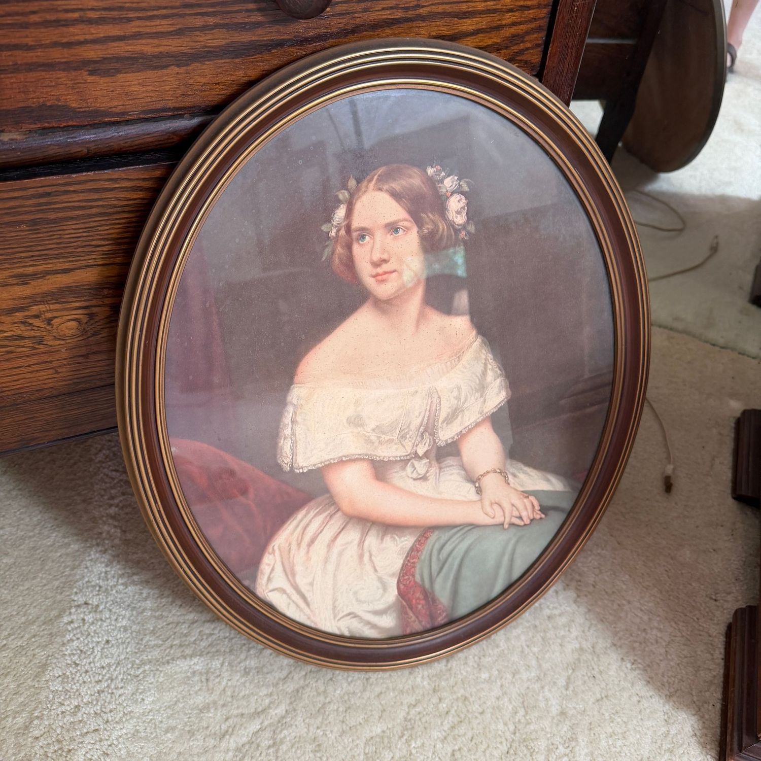 Large oval print of Jenny Lind by Magnus, 21 Large oval print of Jenny Lind by Magnus, 21" x 17"