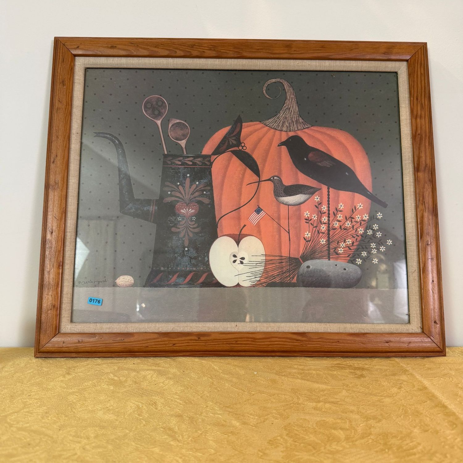 Charles Wysocki pumpkin print, B0176, 19 Charles Wysocki pumpkin print, B0176, 19" x 22"