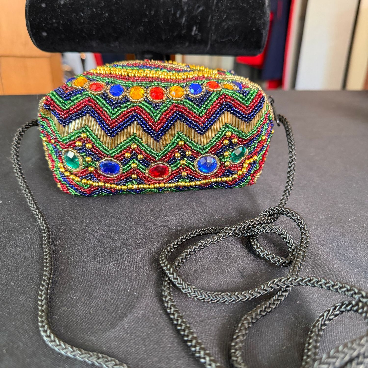 Colorful Sorpressa beaded evening bag purse, B0203 Colorful Sorpressa beaded evening bag purse, B0203
