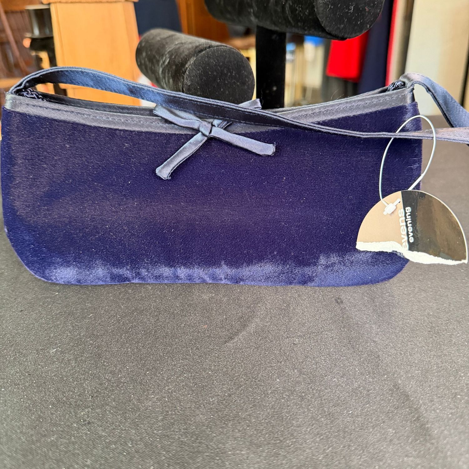 Valerie Stevens, blue/plumb velvet evening bag, 9 Valerie Stevens, blue/plumb velvet evening bag, 9", B0226