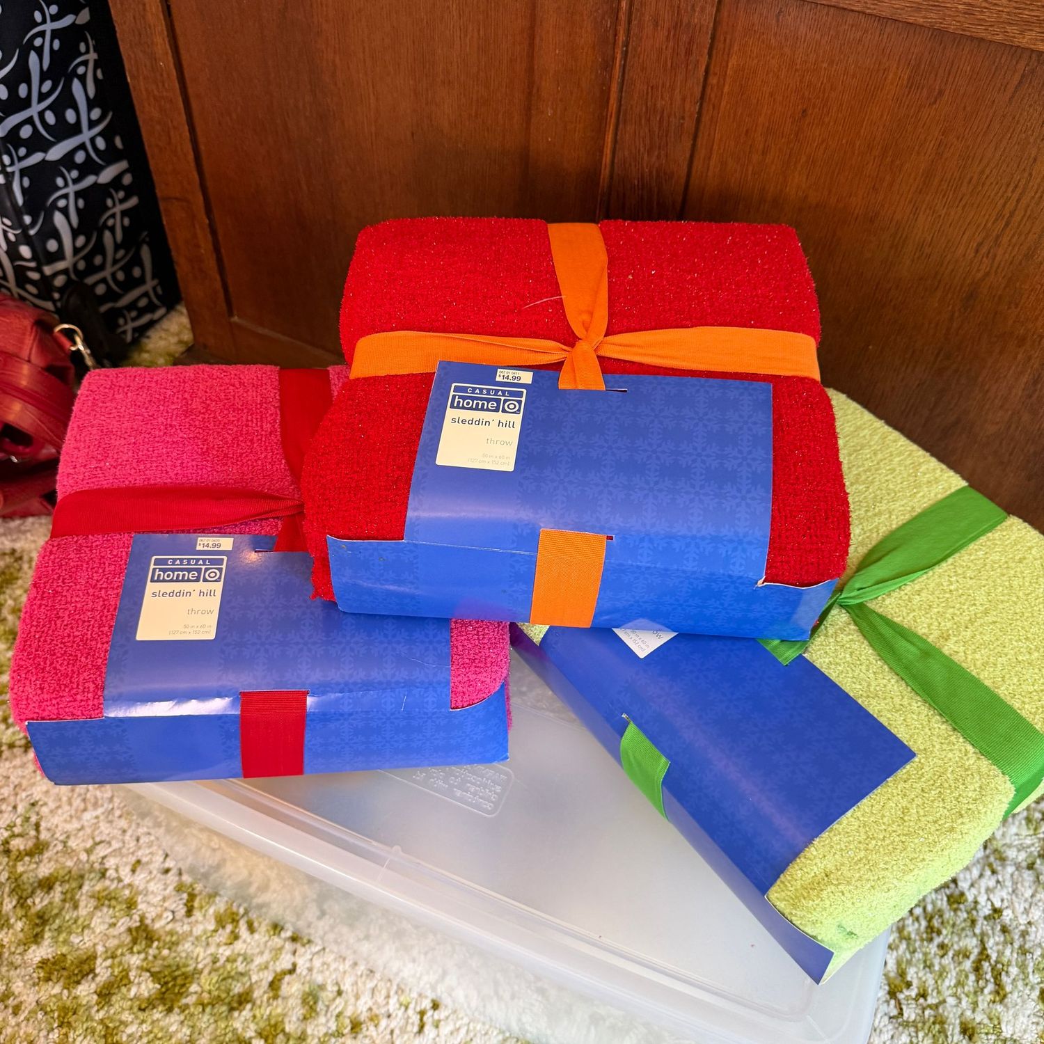 Three Casual Home lightweight, colorful throw blankets, 50 Three Casual Home lightweight, colorful throw blankets, 50" x 60"