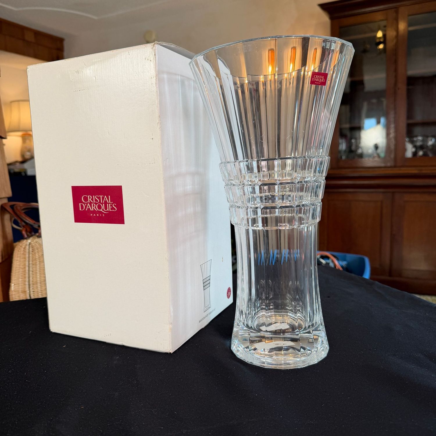 Large Crystal D'Arques 13.75 Large Crystal D'Arques 13.75" Moondance crystal vase, B0360