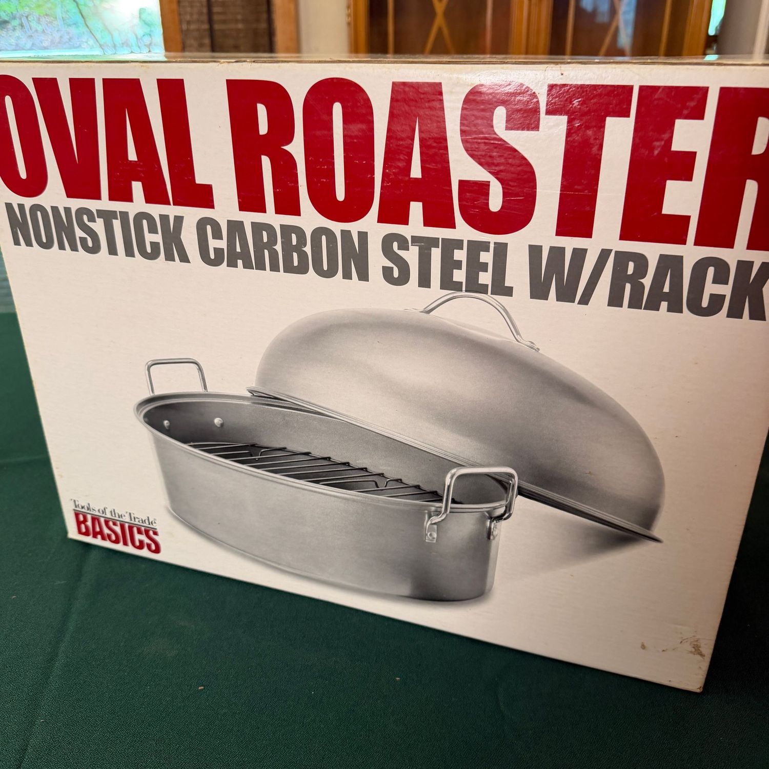 Oval Roaster, nonstick carbon steel rack in box, 20 Oval Roaster, nonstick carbon steel rack in box, 20"L, B0623