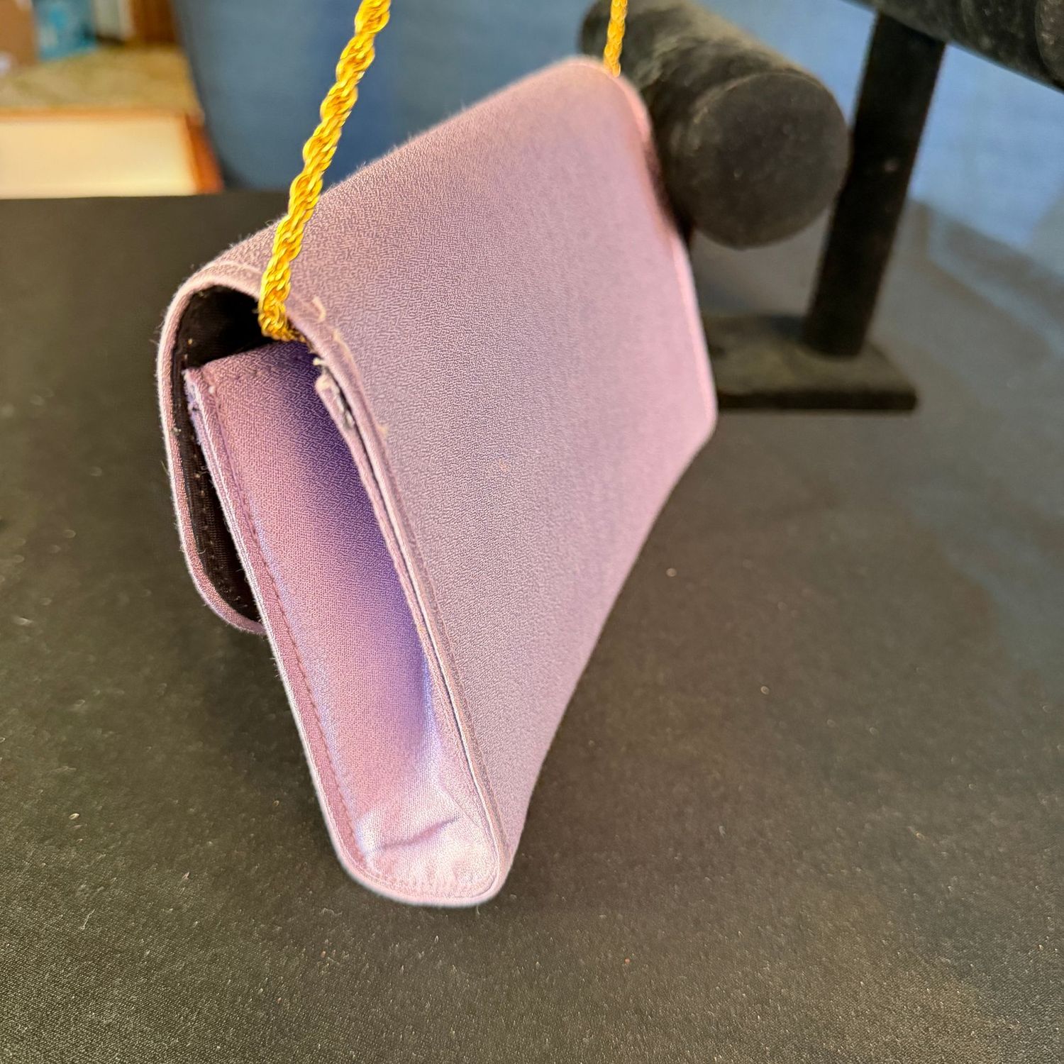 Lilac satin evening bag purse, 8 Lilac satin evening bag purse, 8", B0323