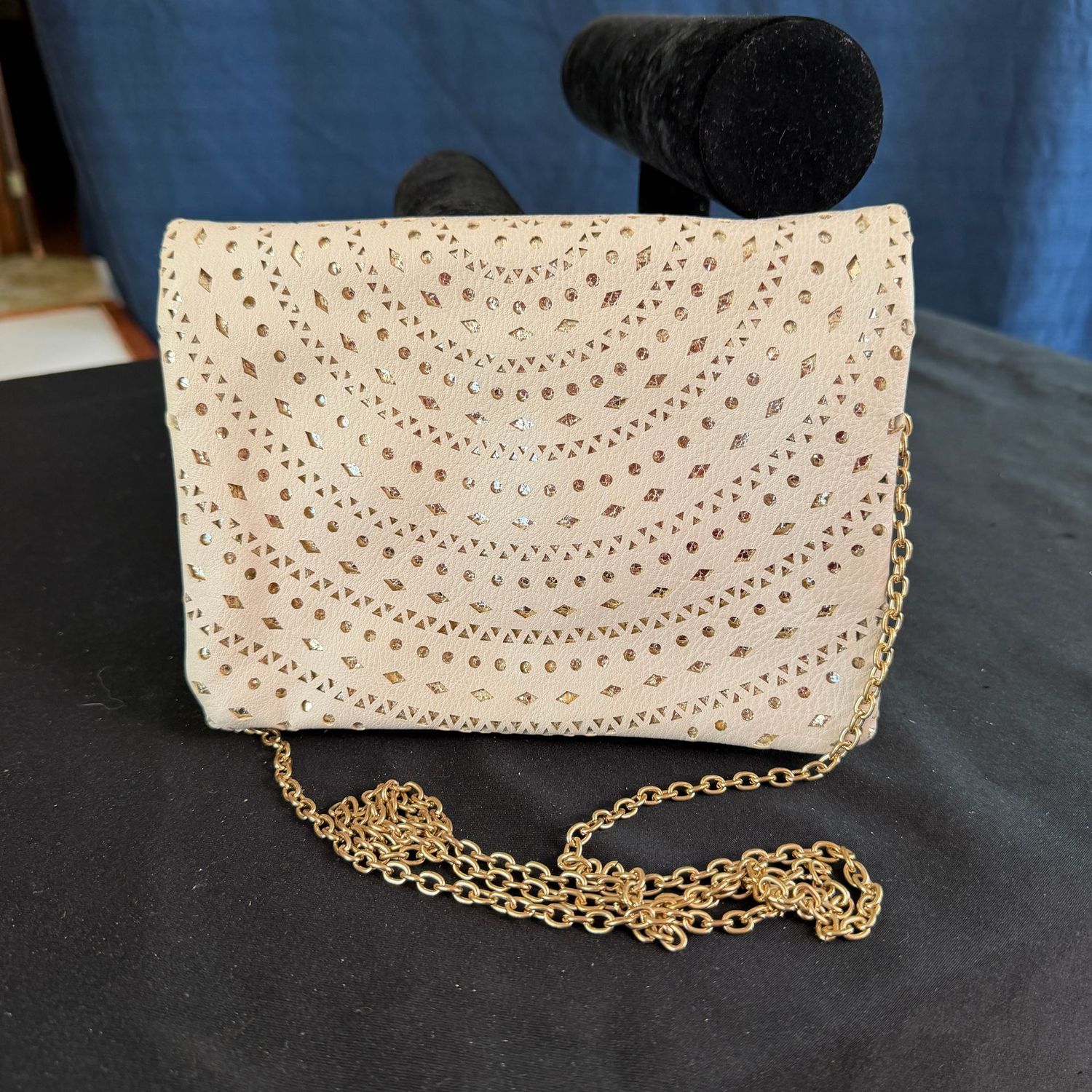 Cream evening bag purse with card pockets, 7 Cream evening bag purse with card pockets, 7", B0462