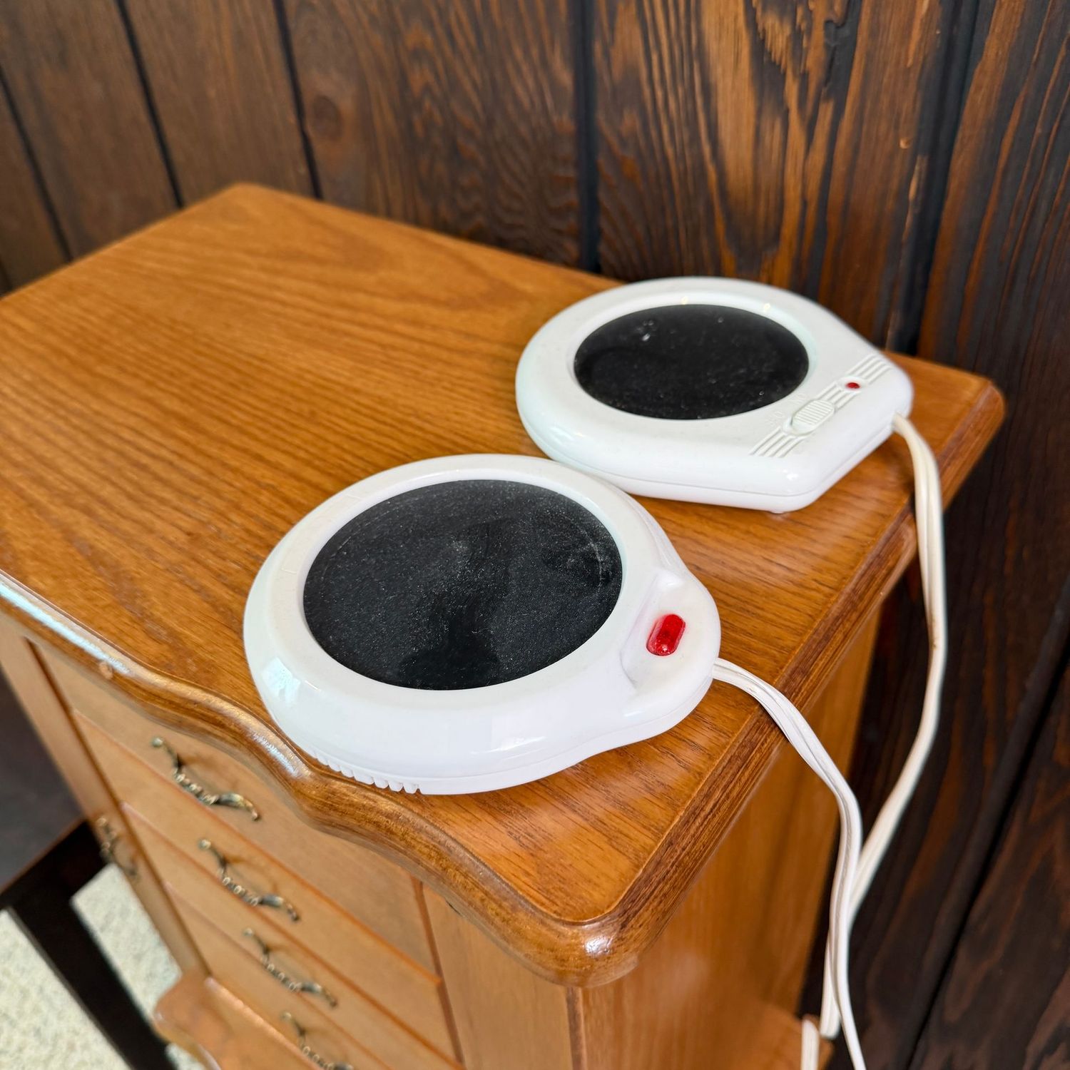 Two pillar candle holder warmers