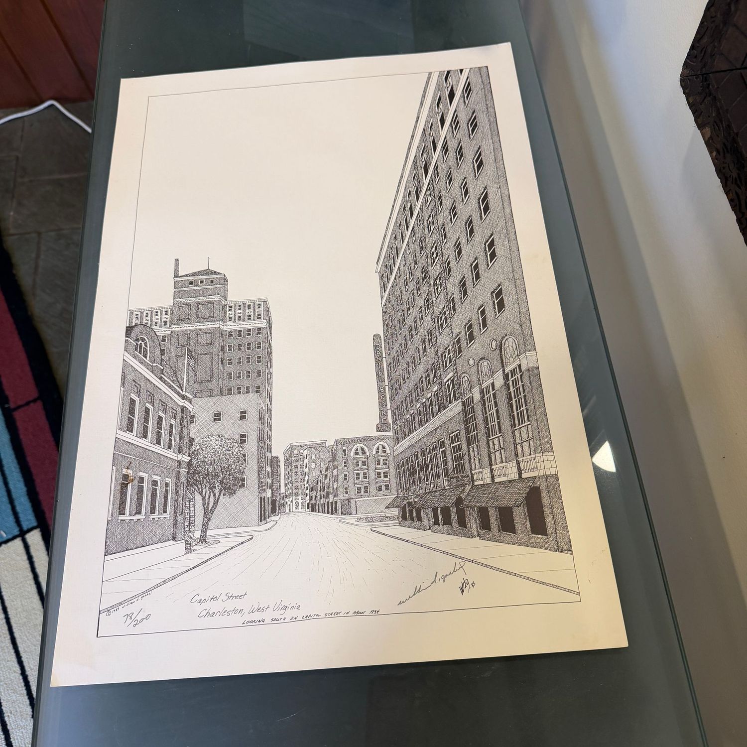 Signed and numbered Capitol Street William Goebel, 22x15 Signed and numbered Capitol Street William Goebel, 22x15
