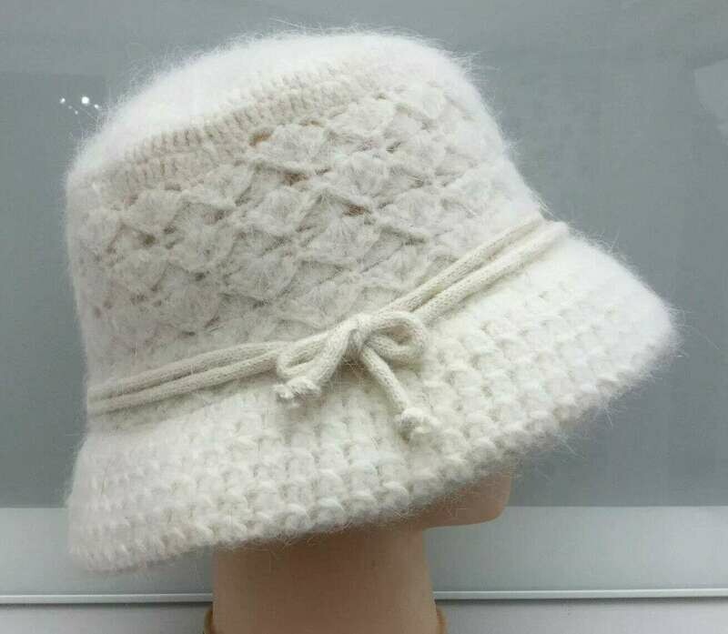 ANGORA HATS FLOWERPOT STYLE