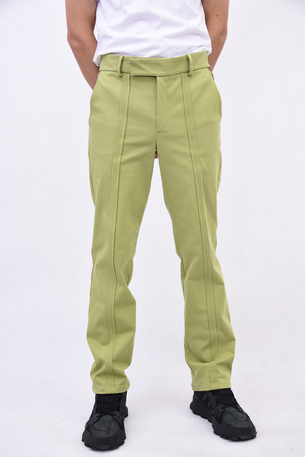 Green trousers for men