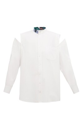 Upcycle white oversize shirt