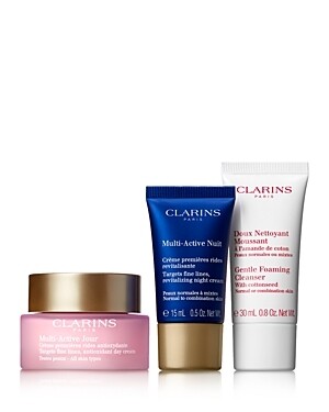 CLARINS SET MULTI ACTIVE DAY & NIGHT & GENTLE FOAMING