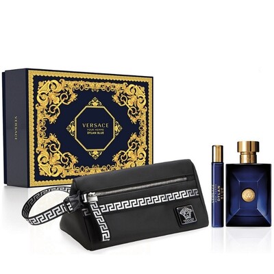 VERSACE DYLAN BLUE HOMME SET EDT 100 ML+ 10ML+POUCH