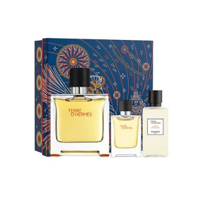 TERRE D'HERMES PURE PERFUME SET 75 ML + 12.5 ML + After-Shave Lotion 40 ML