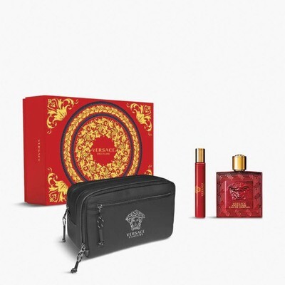 VERSACE EROS FLAME MEN SET EDP 100 ML+ 10ML + GWP