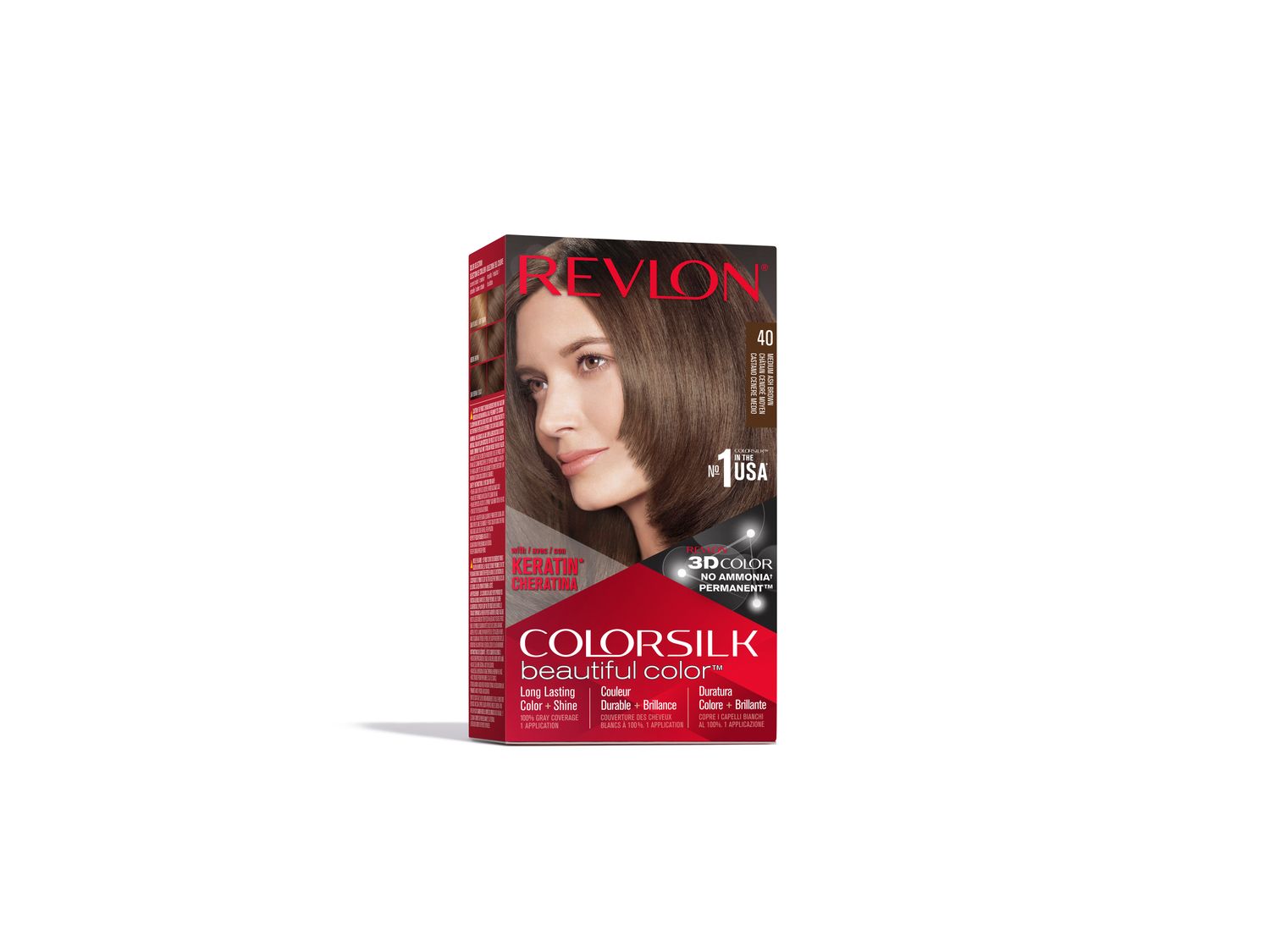 REVLON COLORSILK 3D MEDIUM ASH BROWN 040