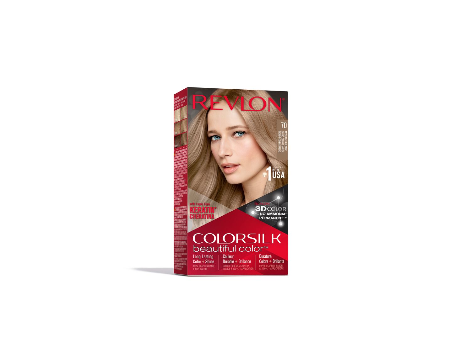 REVLON COLORSILK 3D MED ASH BLONDE 070