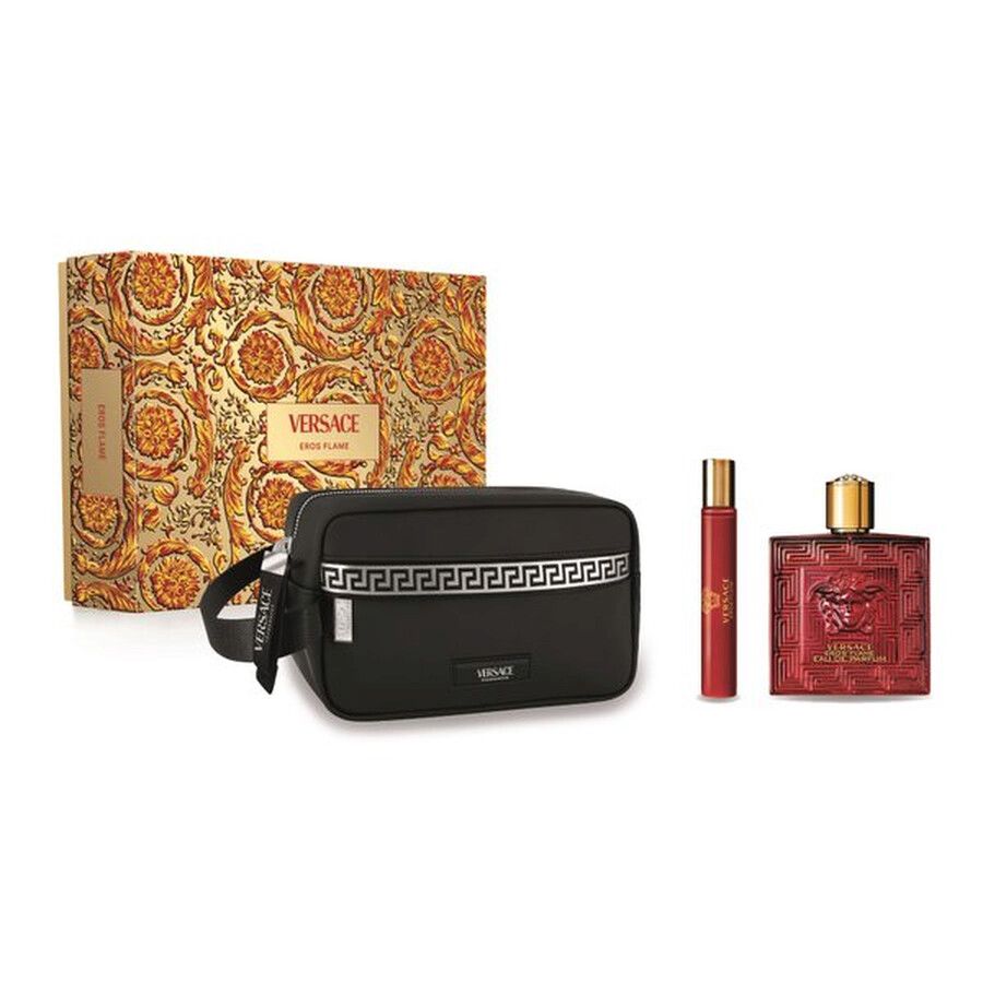 VERSACE EROS FLAME EDP 100ML + TRAVEL SPRAY 10ML + GWP