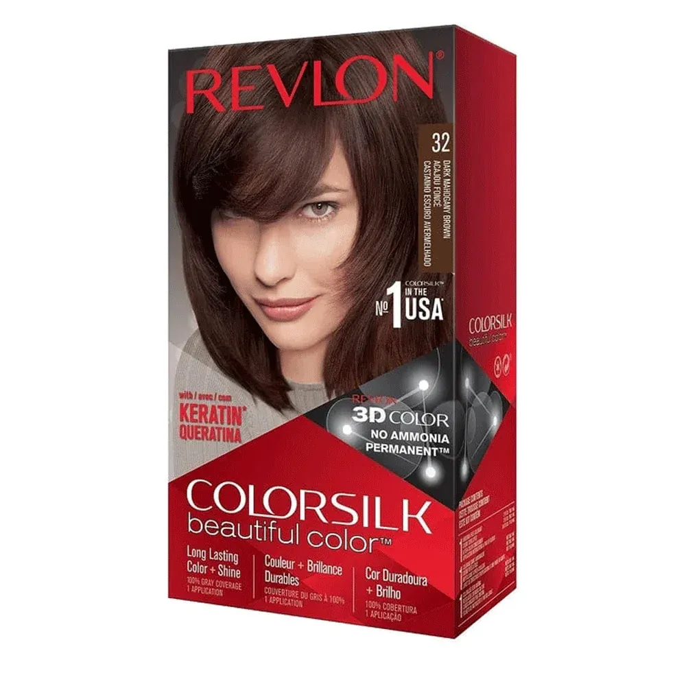 REVLON COLORSILK 3D ULTRALIGHT DARK MAHOGANY BROWN 032