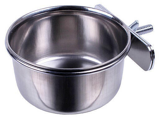 Mangeoire en stainless a/support visse 600 ml