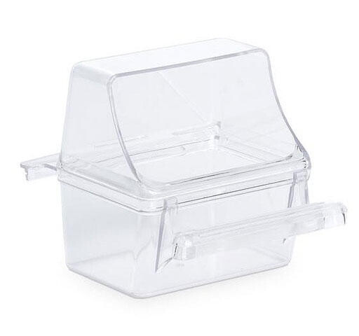 Mangeoire transparent avec couvercle