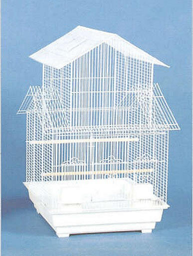 Cage Petite Maisonnette Blanche 18&#39;&#39;x18&#39;&#39;x30&#39;&#39;