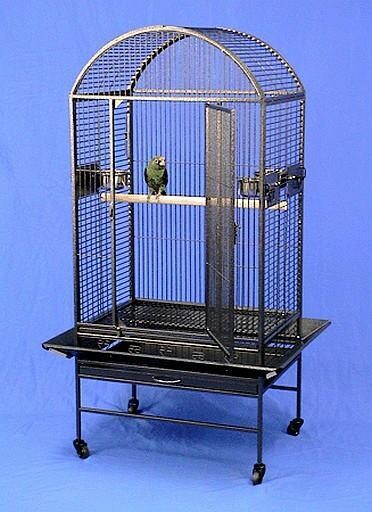 Cage Perroquet noir 28x20x60in
