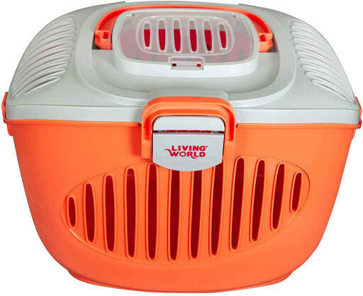 Cage transport Paws2GO LW, saumon/gris