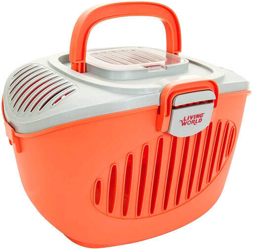 Cage transport Paws2GO LW, saumon/gris