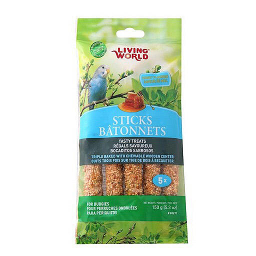 5 bâtonnets LW perruches ond., miel,150g