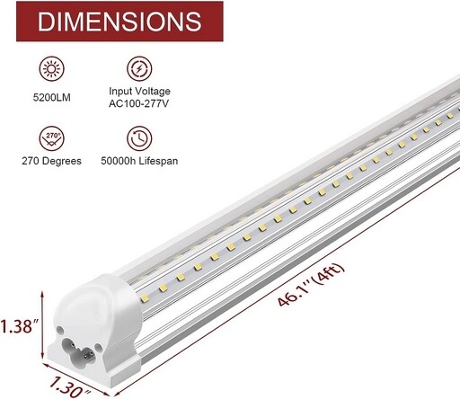 Lampe Led T8 6000K - 48''