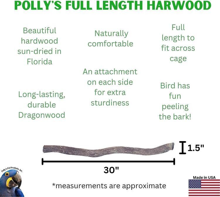 Perchoir en bois dur/Hardwood perch 30''
