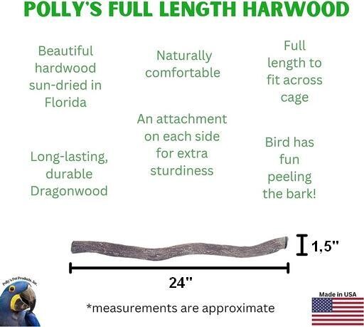 Perchoir en bois dur/Hardwood perch 24''