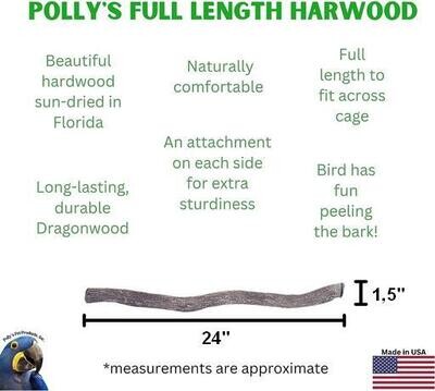 Perchoir en bois dur/Hardwood perch 24''