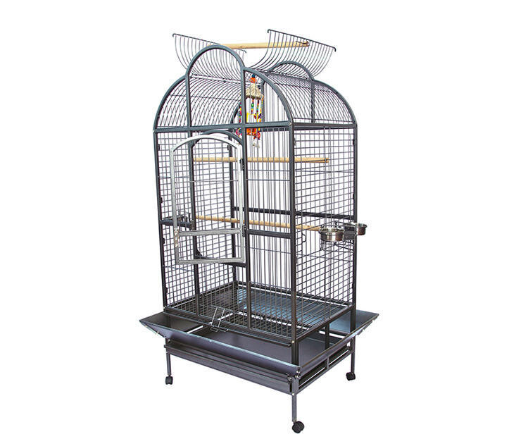 Cage Perroquet Toit-Ouvrant 32x23x67&#39;&#39; (Noir)
