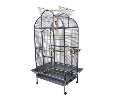 Cage Perroquet Toit-Ouvrant 32x23x67'' (Noir)