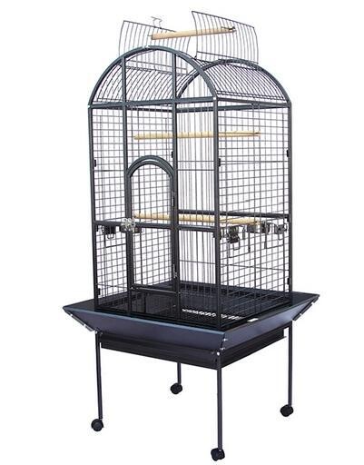 Cage Perroquet Toit-Ouvrant 24x22x61&#39;&#39; (Noir)
