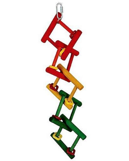 Broken ladder bird toy 4''x16''