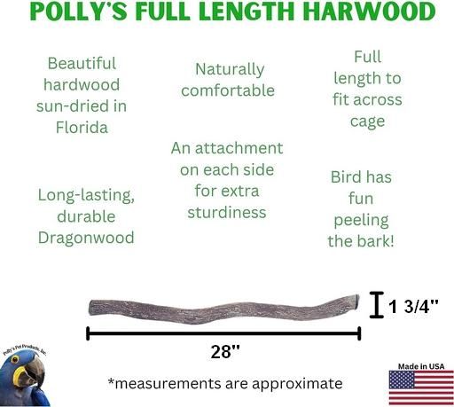 Perchoir en bois dur/Hardwood perch 28''